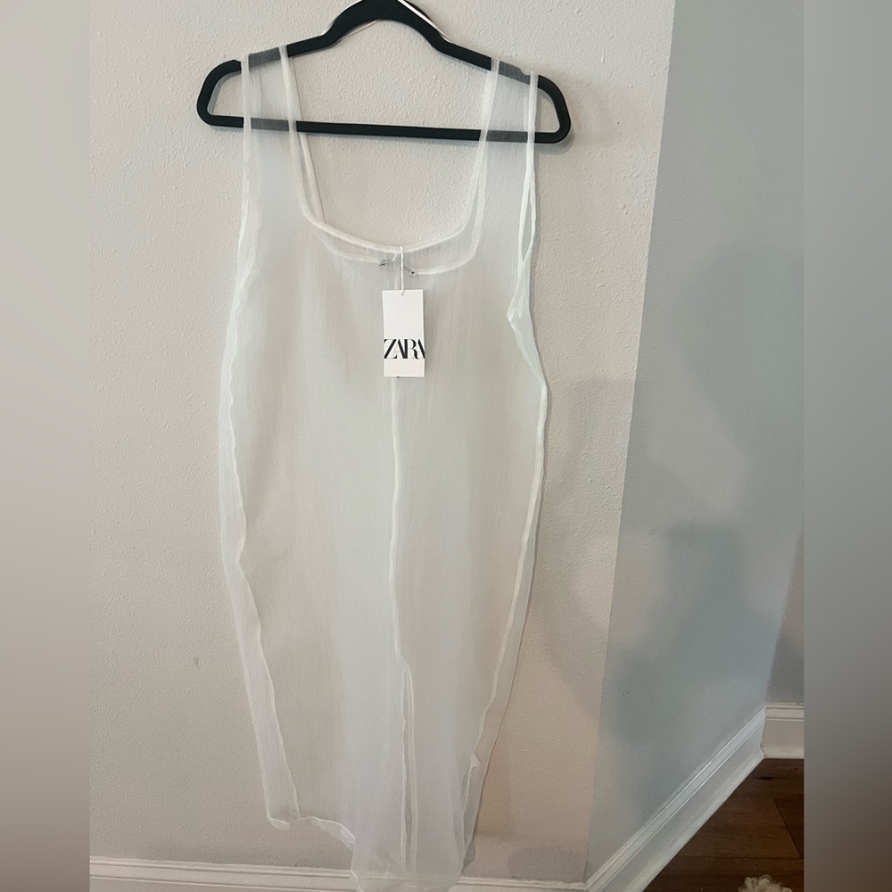 Zara size small sheet cover up dress
